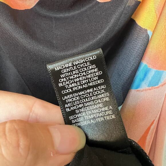 AFRM Bevin Abstract Floral Mesh Maxi Skirt Size S - Picture 6 of 6